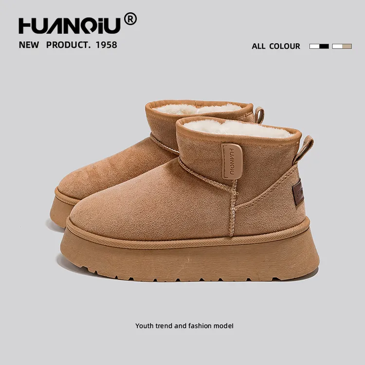 环球雪地靴女款爆款2024新款厚底防滑冬季保暖加绒加厚棉鞋XF2411