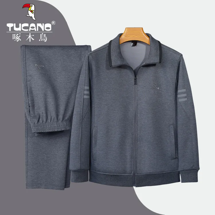 TUCANO/啄木鳥春秋季中老年休闲运动套装男 爸爸运动服宽松两件套