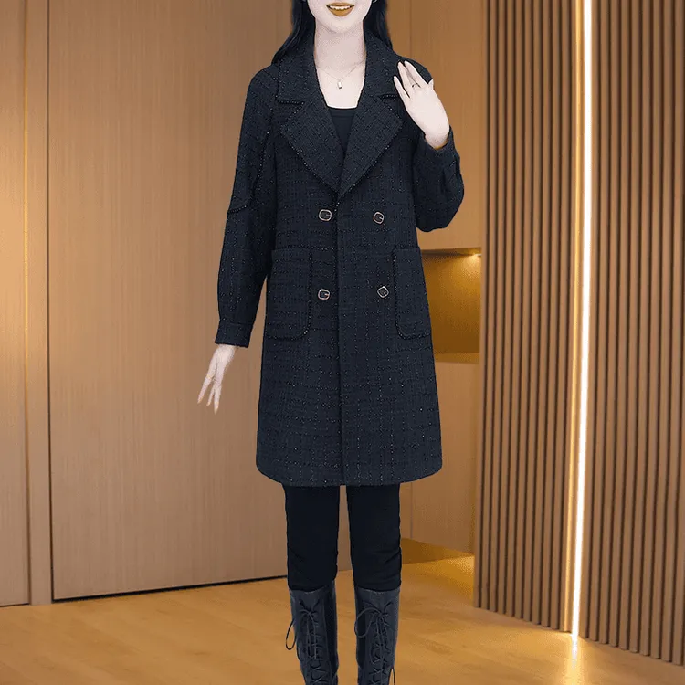 【现货】21783优雅新款气质时尚大气减龄休闲收腰显瘦外套M-4XL