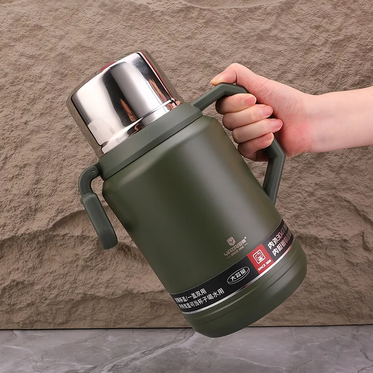 短粗款大容量户外便携水壶304不锈钢保温壶车载焖泡茶壶家用水瓶