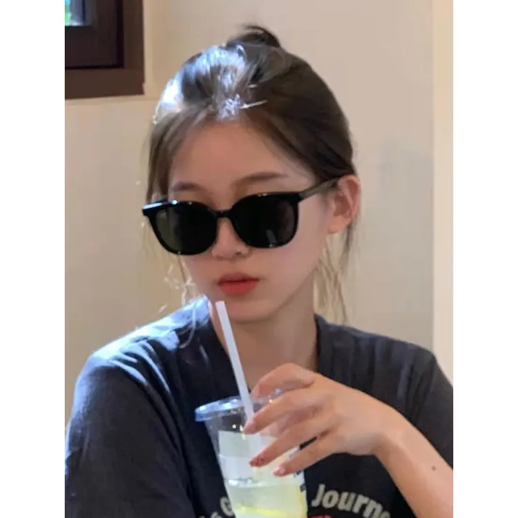 时尚女款高级感显脸小2023新款复古近视大脸显瘦网红韩版太阳眼镜