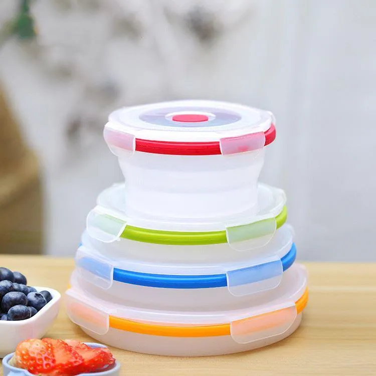 食品级硅胶折叠碗便携式旅行伸缩泡面碗宝宝儿童旅游户外餐具饭盒