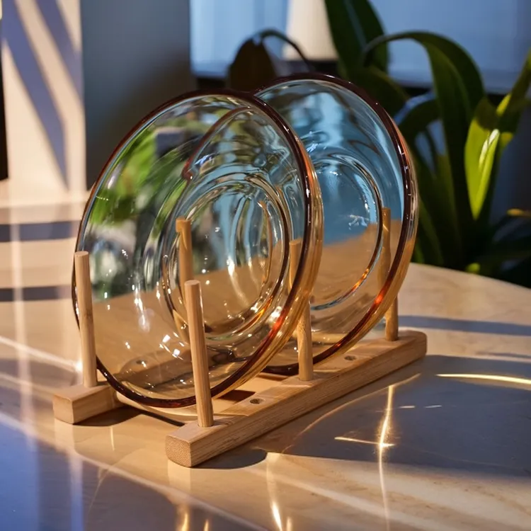 家用圆盘菜盘餐盘盘子高鹏硅菜盘汤盘烤盘餐具网红蒸煮透明轻奢