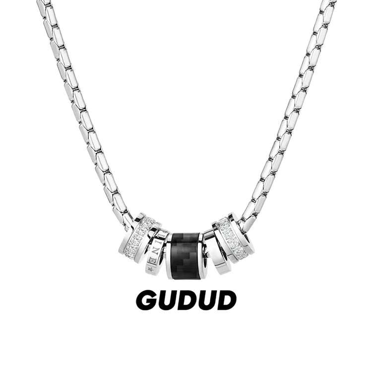 钛钢项链 小蛮腰转运珠项链男潮小众设计高级感轻奢长款毛衣吊坠