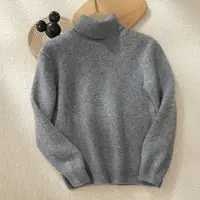 加厚高翻领儿童纯山羊绒衫秋冬毛衣套头中大童男女装洋气软糯打底