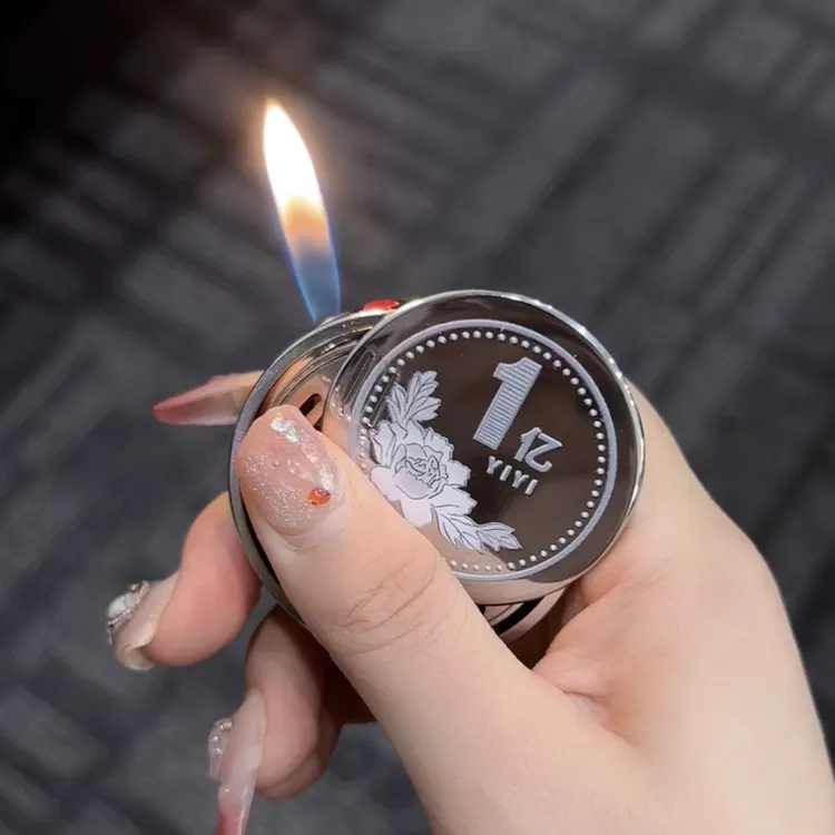 创意“转1亿”打火机“转大钱”炫酷个性全合金电镀充气打火机送男友