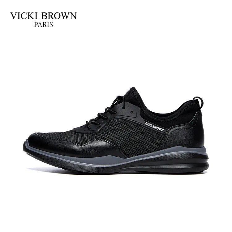 VICKI BROWN夏季新款男士休闲鞋软底透气网面商务男鞋开车专用鞋