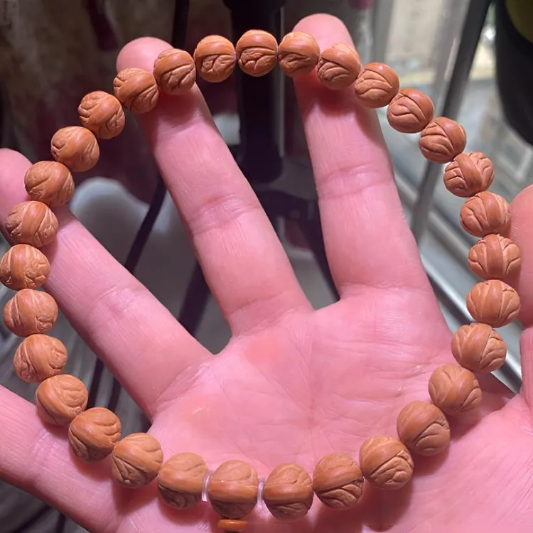 玉龙脊玉脊龙桃核手串小白一串毕业桃核手串文玩手串24+2