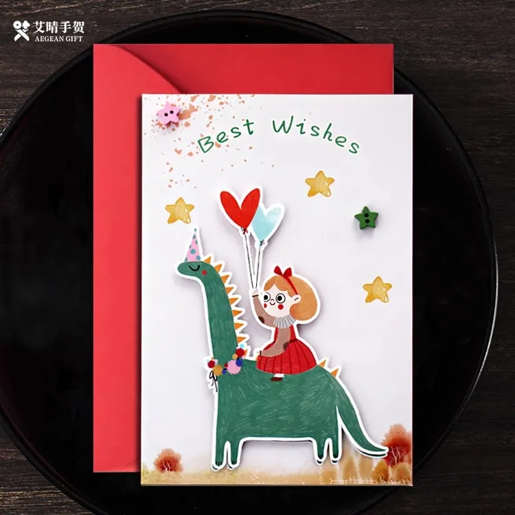 感恩节手工贺卡儿童创意宝宝满月送小孩周岁生日高级感谢老师礼物