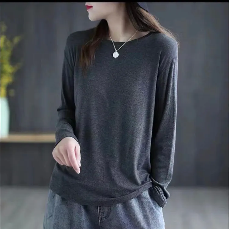 弹力显瘦百搭面膜打底衫