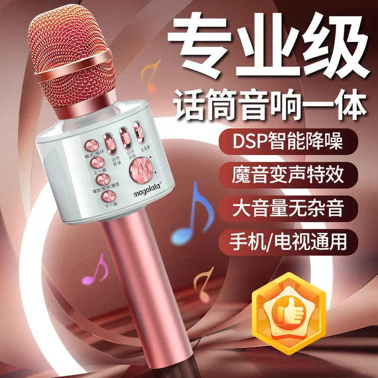 话筒音响一体麦克风无线蓝牙儿童全民K歌电视家庭唱歌音箱可充电商品图