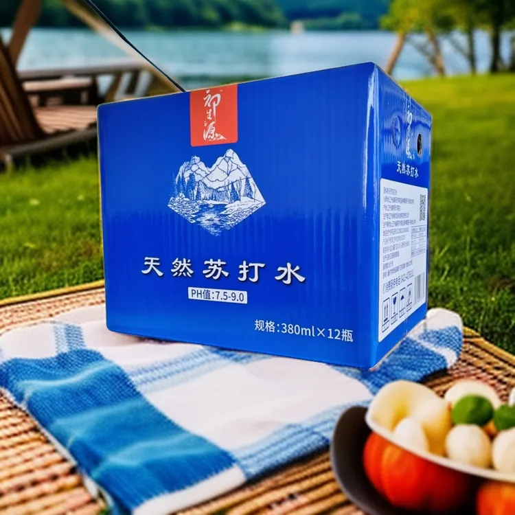 初生之源天然380毫升x12瓶碱性瓶装规格苏打饮用水苏打水