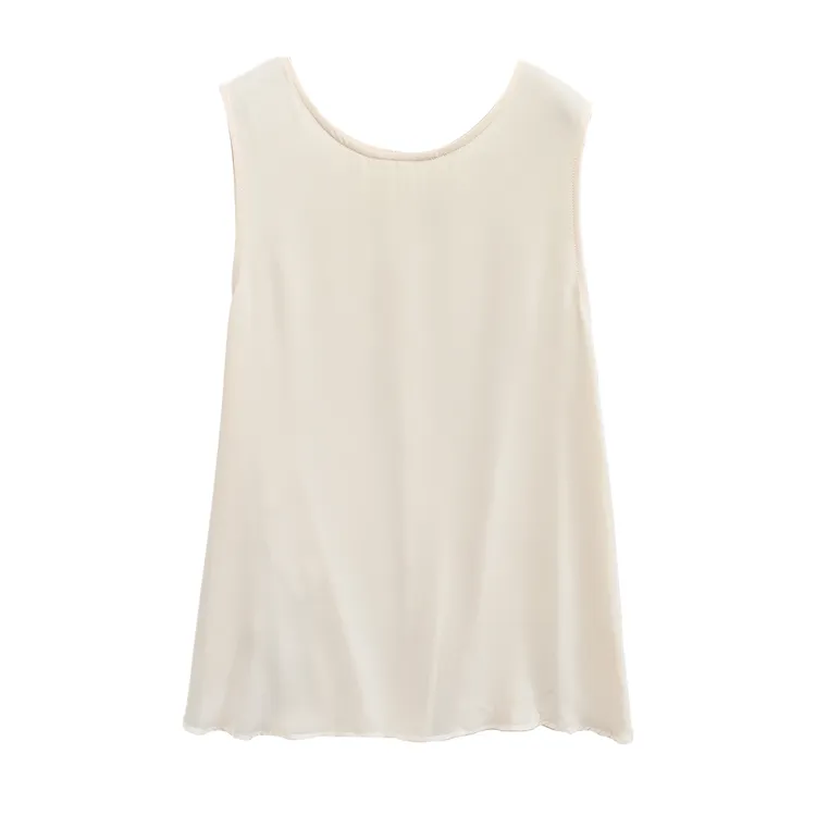 休闲无袖上衣女士时尚简约#5698