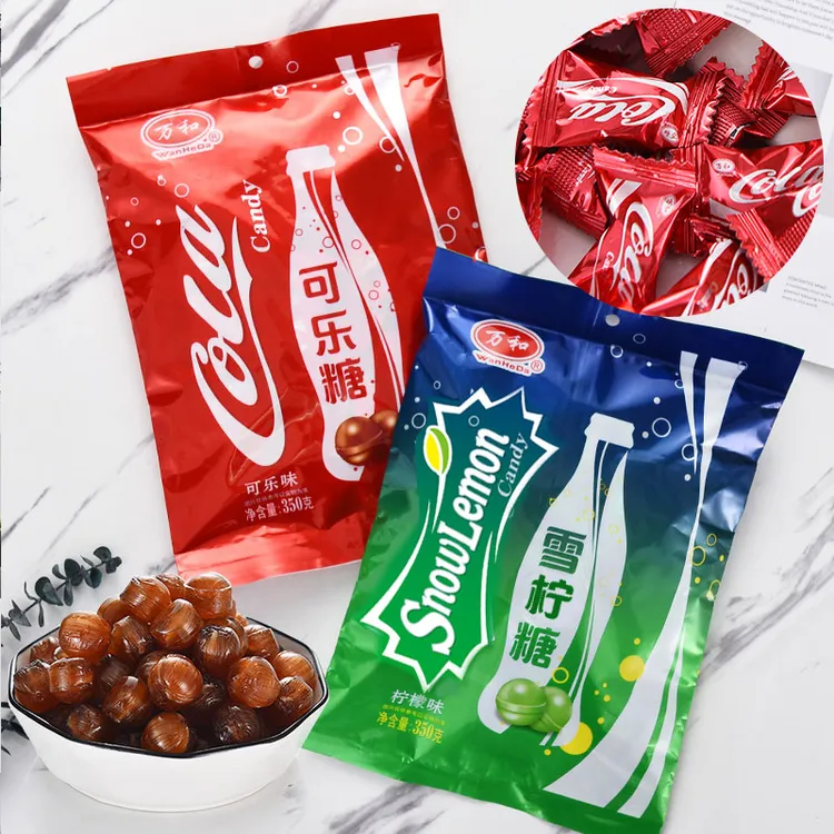 【130颗左右】可乐雪柠味糖果喜糖结婚过年硬糖儿童休闲零食350g