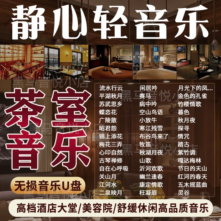 静心音乐u盘高音质舒缓休闲古典优盘茶室养生馆清雅无损高音质