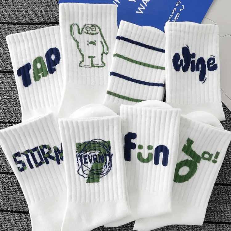 袜子男百搭防臭ins潮流男生运动秋冬新款情侣中筒男士篮球长袜男