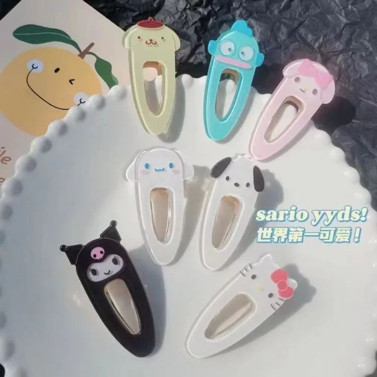 三丽鸥头饰sanrio卡通发夹少女可爱库洛米玉桂狗美乐蒂鳄鱼夹发饰