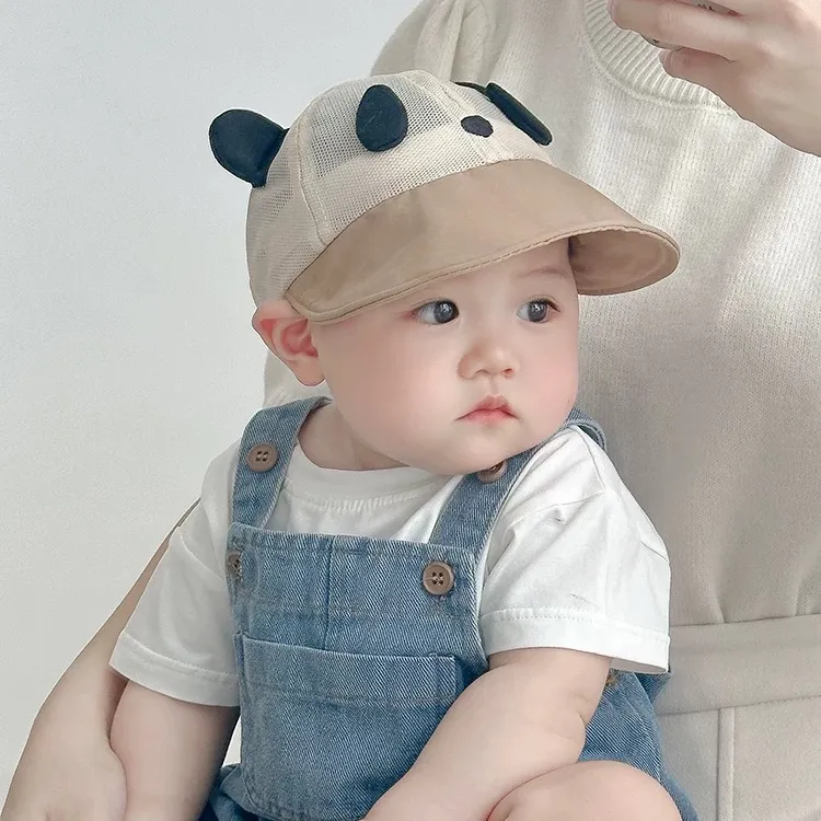 儿童帽子可爱夏季夏天薄款渔夫帽男女宝宝遮阳鸭舌婴幼儿盆帽