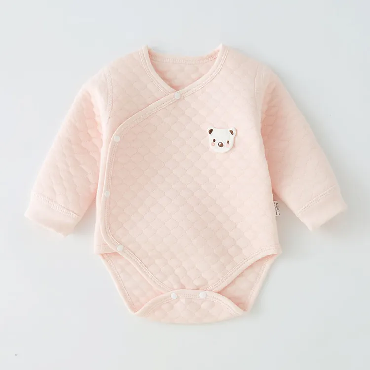 婴儿包屁衣秋冬新生儿纯棉三角哈衣爬服加厚初生宝宝夹棉连体衣