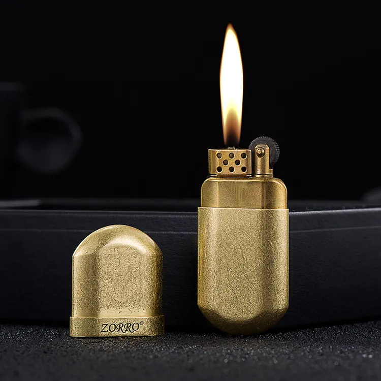 ZORRO佐罗胶囊机煤油打火机小巧便携创意个性战壕老式砂轮打火机