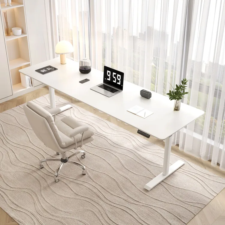 岩板电动升降桌家用电脑桌子站立式工作台办公学习双电机智能书桌