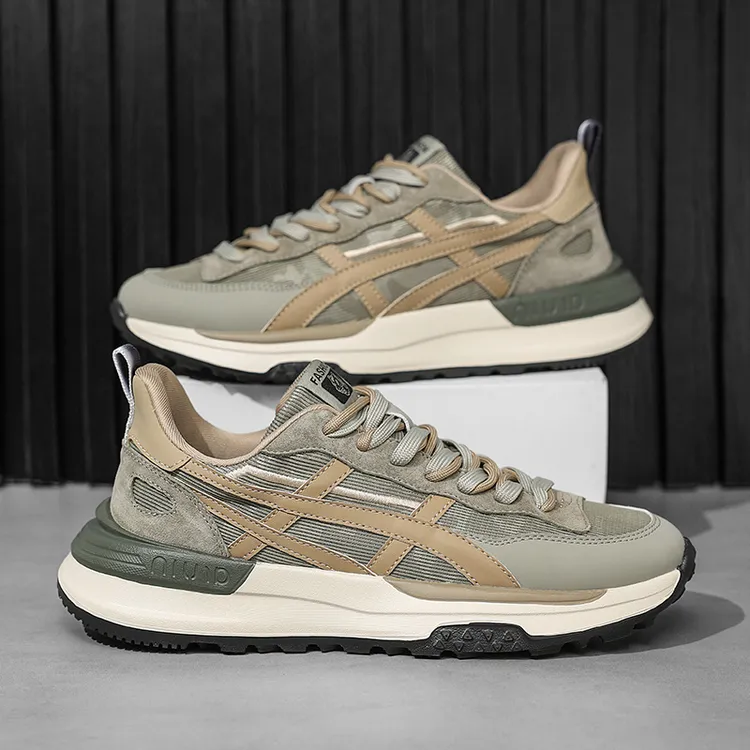 阿甘男鞋夏季透气薄款老爹潮鞋复古百搭厚底休闲运动鞋软底跑步鞋