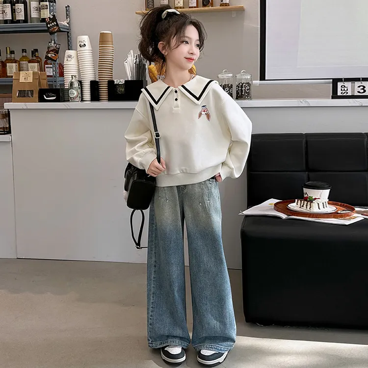 女童春装卫衣套装2025新款秋季洋气大童秋款上衣儿童装女孩衣服潮