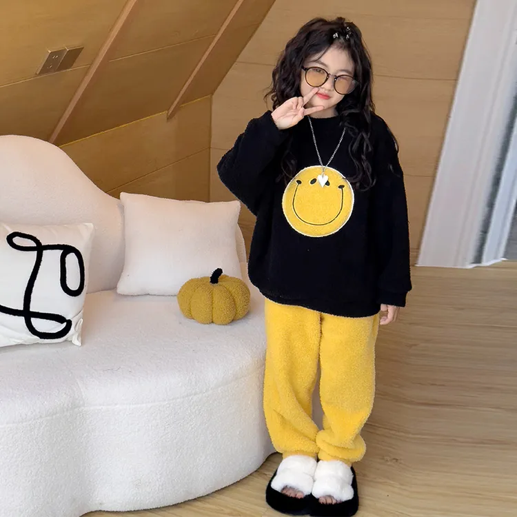 女童睡衣女孩2025新款秋冬儿童冬季套装大童春秋家居服6-12岁潮款