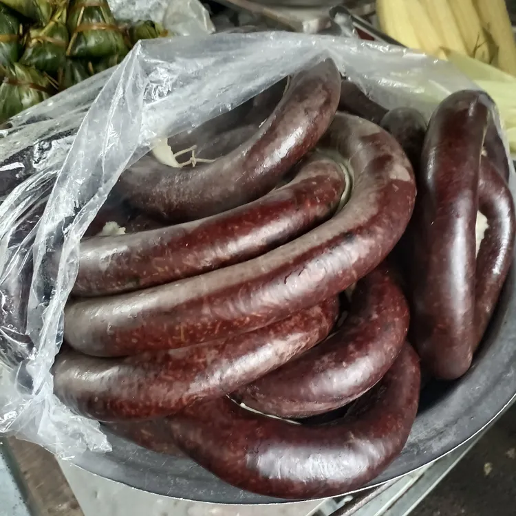 宜州猪血肠广西河池特产龙蹦北牙糯米血肠花生龙棒灌肠包邮lbong