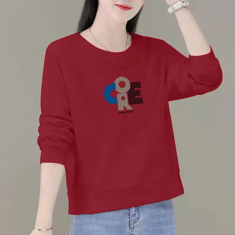 中老年卫衣女士妈妈2023春秋季新款爆款时尚休闲圆领大码长袖上衣