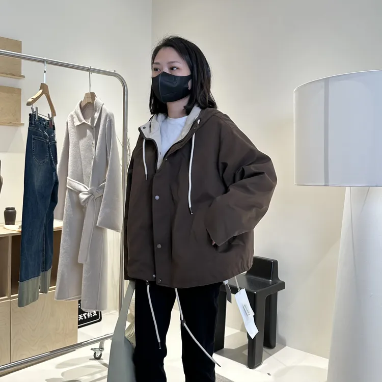 保暖不压身~！90白鸭绒羽绒服女2023冬季加厚羽绒派克服连帽外套