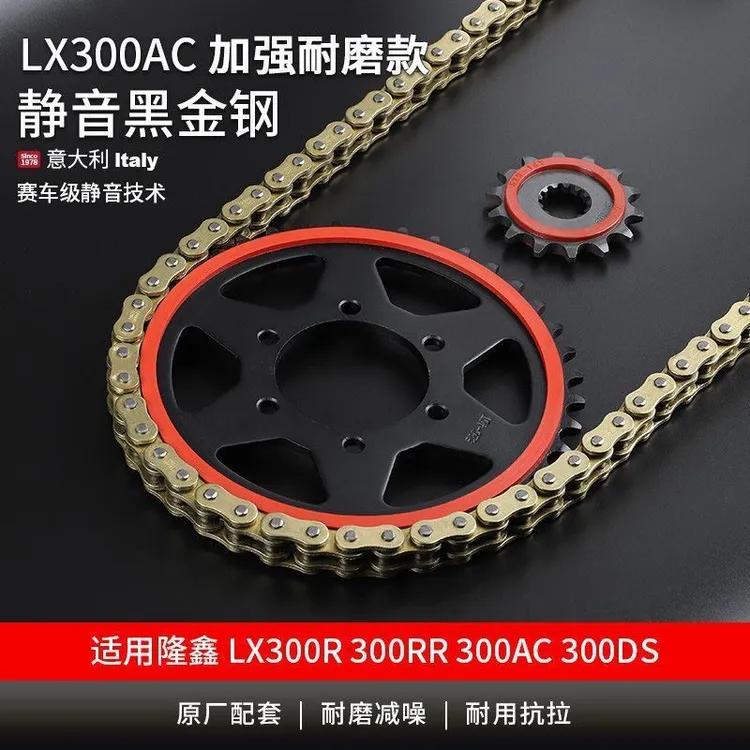 隆鑫无极LX300RR300DS/300AC大小飞征和油封摩托车链条改静音牙盘