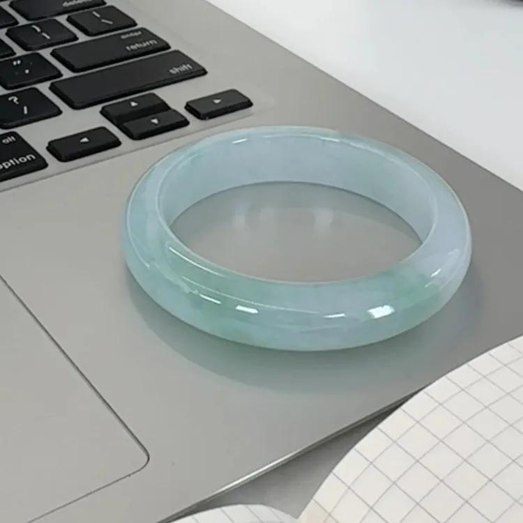 天然A货蓝水危料高品玉手镯库里蓝玛瑙玉髓气质女士款多样性发一