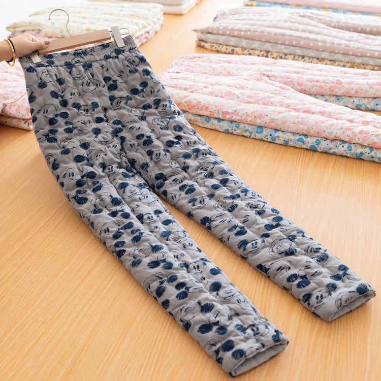 棉花手工女士棉裤 妈妈加厚内穿保暖裤 成人弹力修身裤子冬季