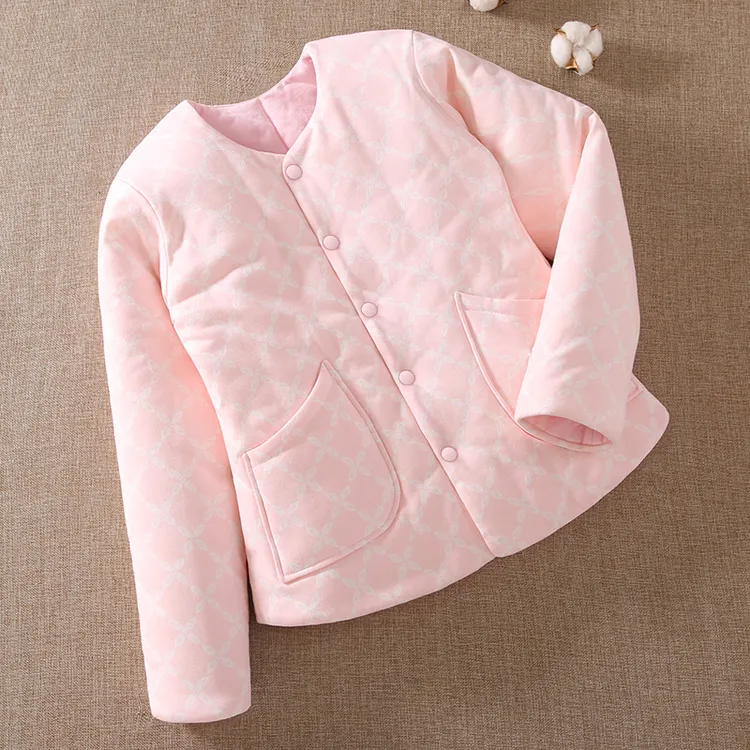 （木吻棉裤）棉花内胆小棉袄 女修身夹棉棉衣 女士薄棉保暖拜年服冬