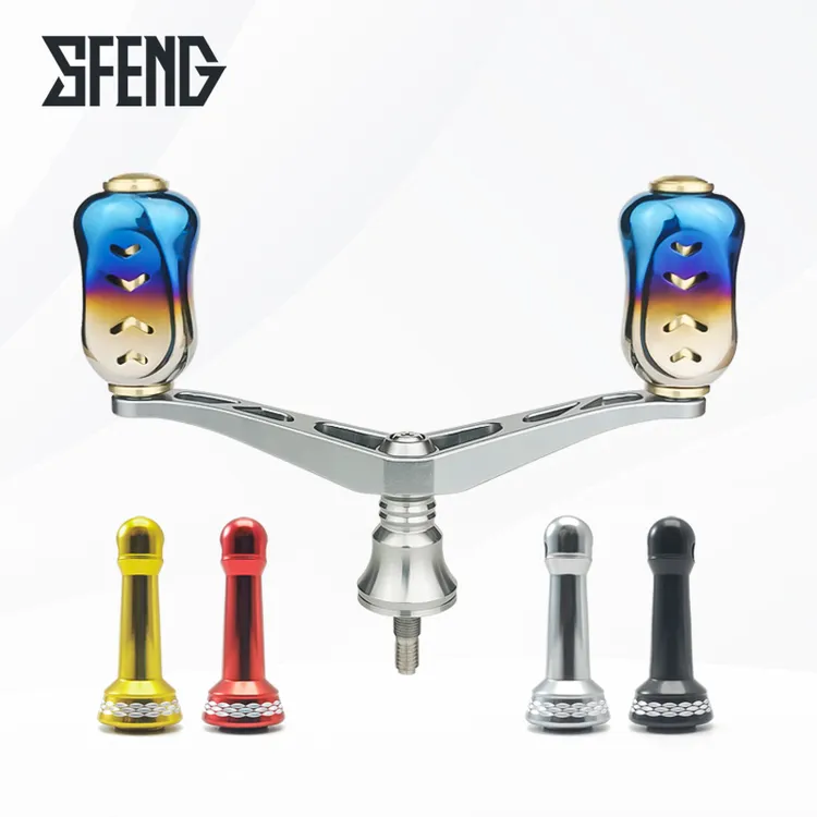 轻量旋入式双摇臂斯泰拉纺车轮达瓦适配摇把禧马诺改装万福德配件