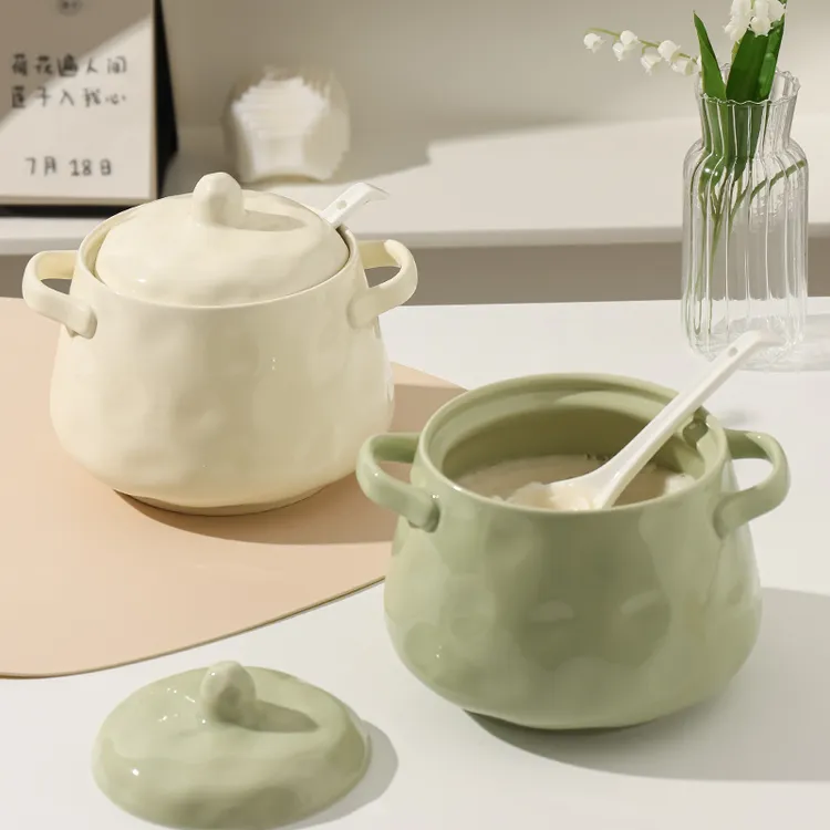 川岛屋猪油罐家用耐高温陶瓷带盖厨房储油装荤油罐子辣椒油专用罐