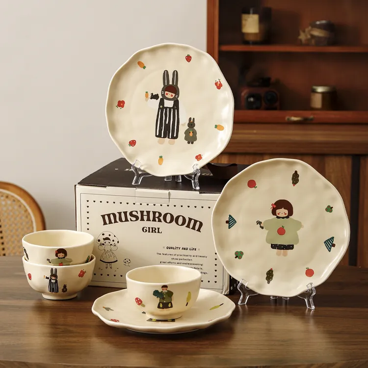 川岛屋一家三口四口餐具碗盘套装礼盒送人乔迁之喜订婚礼物送朋友