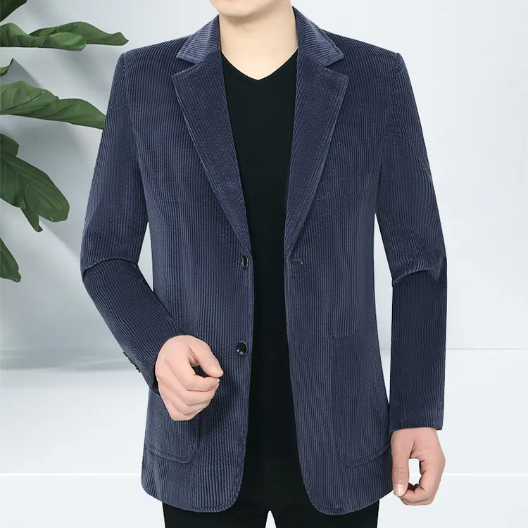 中年人男士西服大码中老年春装上衣40-60岁爸爸休闲西装外套单西