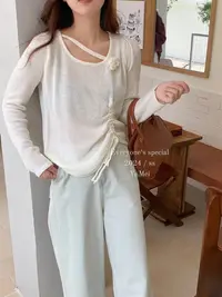 金金严选 (24359 #库) 气质抽绳褶皱上衣 KC