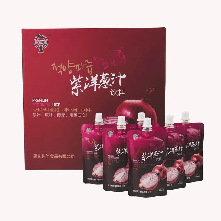 延边特产树丫紫洋葱汁纯果汁纯果蔬汁120ml×30袋 /盒原汁营养