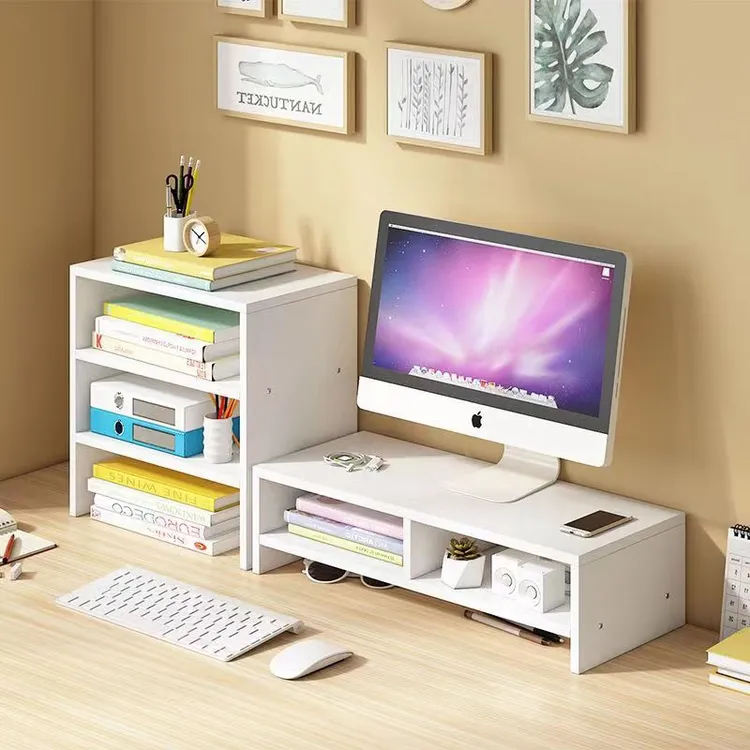 办公室显示器增高架电脑增高架笔记本支架桌面收纳多层桌面文件架