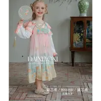 【3511】凤舞九天重工古风公主裙春秋款女童汉服连衣裙