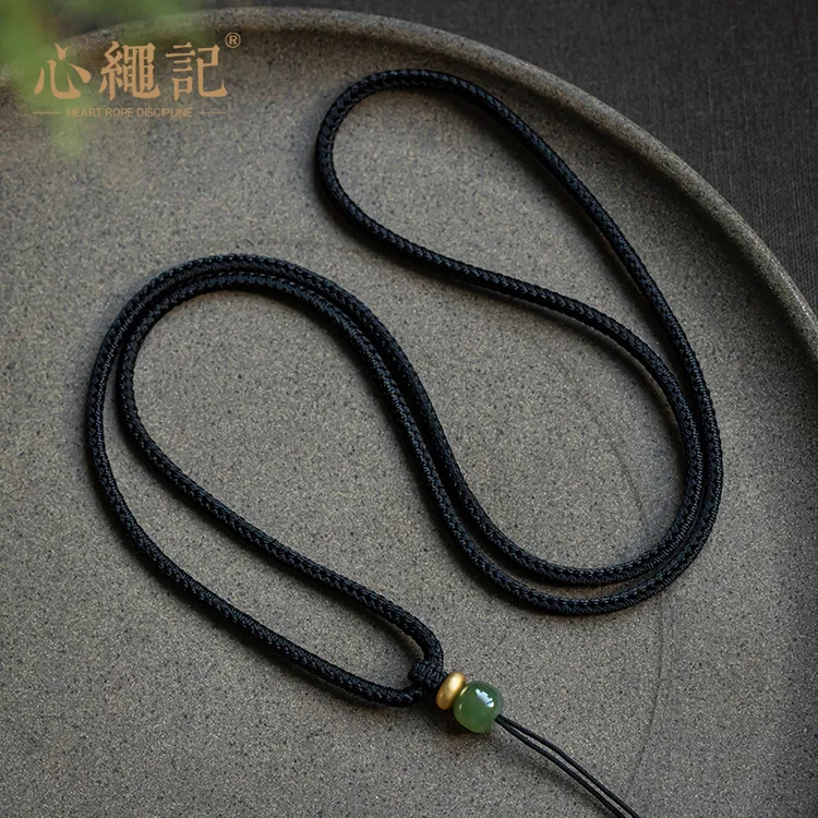 时尚可调节挂坠编织绳玉坠高档手工简约绳子玉佩复古款精美吊坠绳