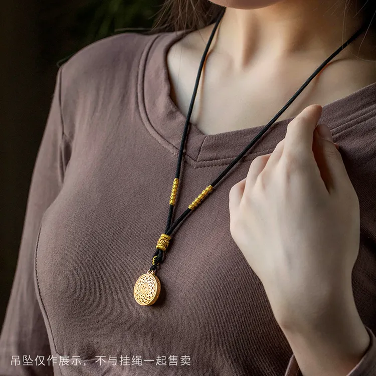 可调节编织吊绳挂坠挂件情侣配八宝罗盘专用绳子貔貅玉坠编绳项链