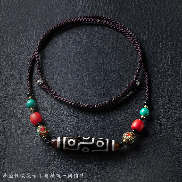 挂脖专用藏式手编项链绳子横穿锁骨豪华脖子项链编织挂绳项链