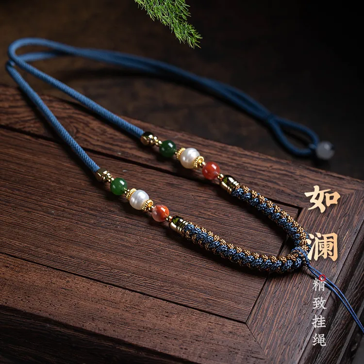 手工绳子毛衣链百搭挂绳文艺配绳可金坠唐卡挂藏式民族风挂脖绳