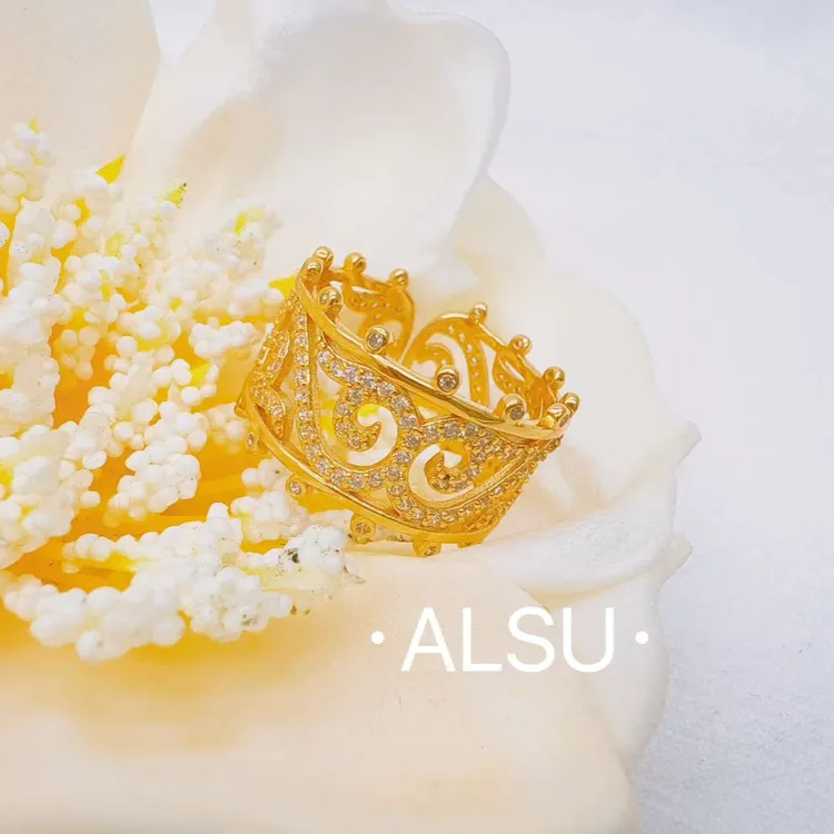 925银锆石戒指 ALSU原创经典民族风925银戒指时尚银制品潮流简约