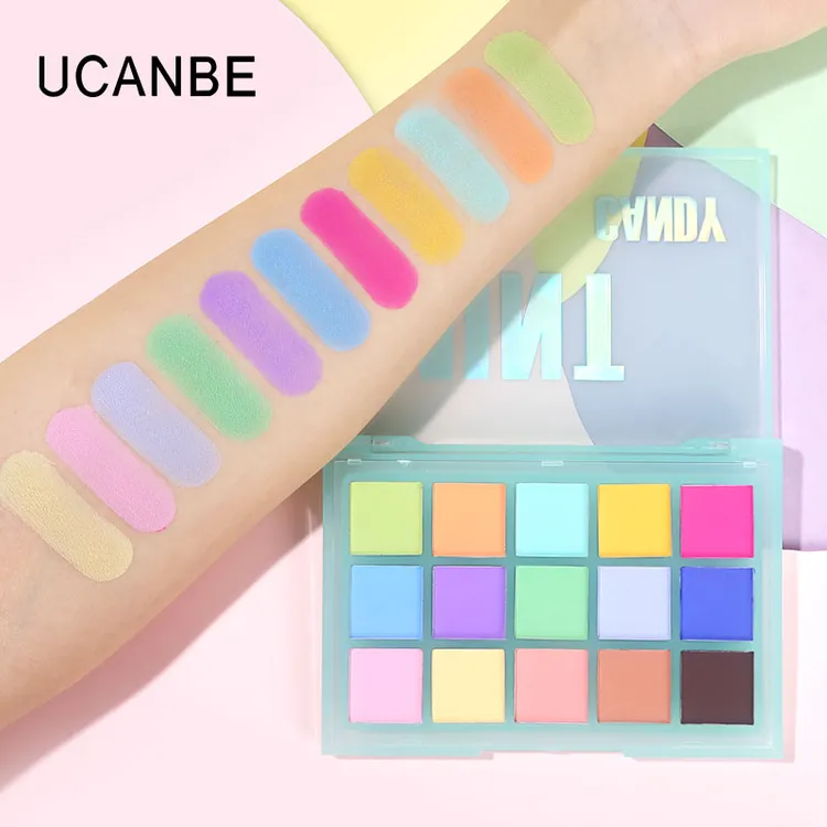 【达人专属】UCANBE15色马卡龙眼影盘哑光夏日清新玩妆便携彩妆盘