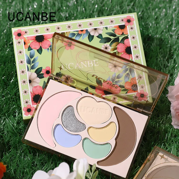 UCANBE七色眼影盘一盘化全妆早八妆大地色腮红高光修容新手学生